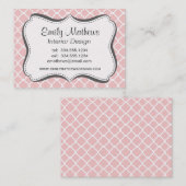 Baby Pink Quatrefoil Visitekaartje (Voorkant / Achterkant)