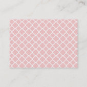 Baby Pink Quatrefoil Visitekaartje (Achterkant)