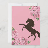 Baby Pink Rose Floral Western Charro Quinceañera Kaart (Achterkant)