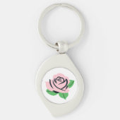 Baby Pink Rose Sleutelhanger (Voorkant)