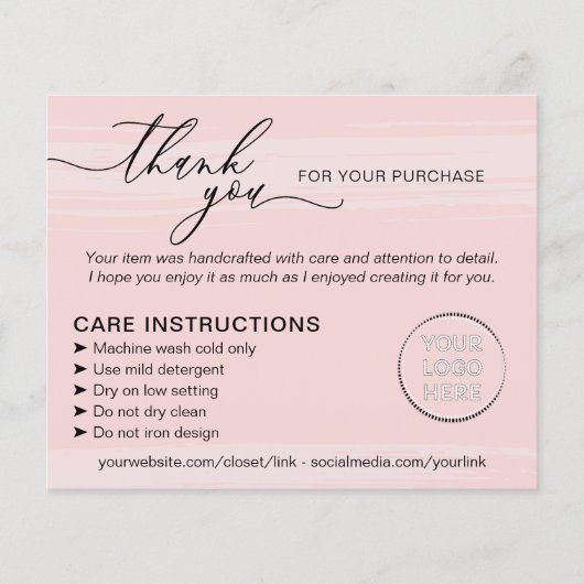 Baby Pink Simple Small Business Tips Instructions Flyer (Voorkant)