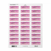 Baby Pink Stripes Elegance Return Etiket (Full Sheet)
