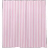 Baby Pink Vertical Stripes Shower Curtain Douchegordijn (Voorkant)