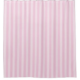 Baby Pink Vertical Stripes Shower Curtain Douchegordijn
