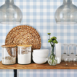 Baby Pink Vichy Gingham Pattern Behang