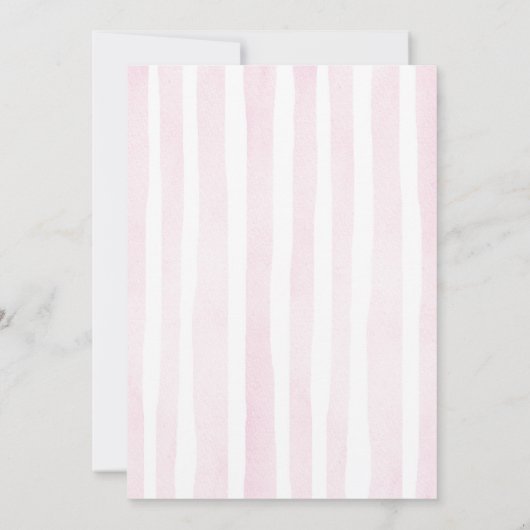 Baby Pink Watercolor Baptism  Kaart (Achterkant)