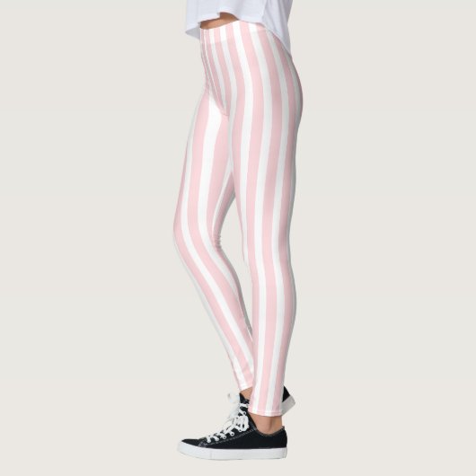 Baby Pink & White Stripe Leggings (Links)