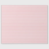 Baby Pink | White Stripe Wrapping Paper Cadeaupapier (Vlak)