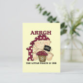 Baby Piraat 1e Verjaardag Tshirts en geschenken Briefkaart (Staand voorkant)