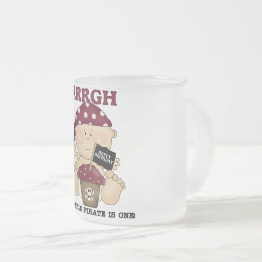Baby Piraat 1e Verjaardag Tshirts en geschenken Matglas Koffiemok (Voorkant rechts)