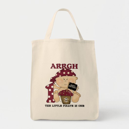 Baby Piraat 1e Verjaardag Tshirts en geschenken Tote Bag (Voorkant)