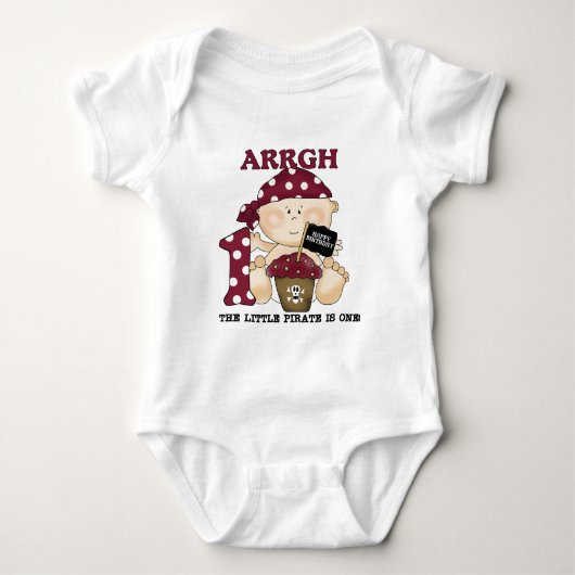 Baby Pirate 1st Birthday Tshirts en Gifts (Voorkant)