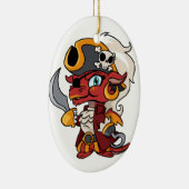 Baby Pirate Dragon Keramisch Ornament (Rechts)