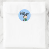 Baby Pirate Met Zwaard - Jongen Tshirts en Geschen Ronde Sticker (Tas)