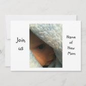 BABY PLAYS PEEK-A-BOO SHOWER INVITATION KAART (Voorkant)