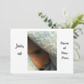 BABY PLAYS PEEK-A-BOO SHOWER INVITATION KAART (Staand voorkant)