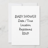 BABY PLAYS PEEK-A-BOO SHOWER INVITATION KAART (Achterkant)
