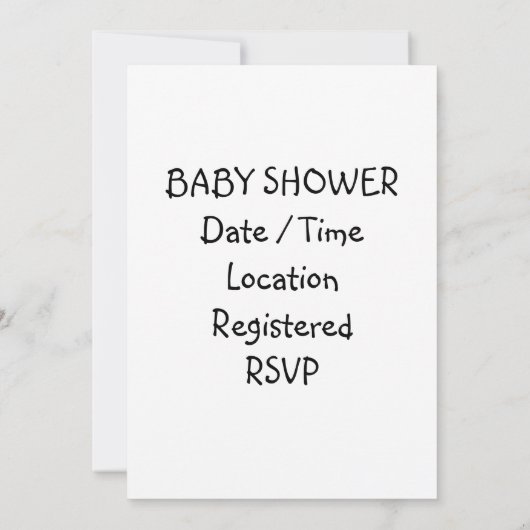 BABY PLAYS PEEK-A-BOO SHOWER INVITATION KAART (Achterkant)