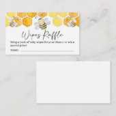 Baby pluis Raffle Tickets Honey Bee Shower Informatiekaartje (Voorkant / Achterkant)