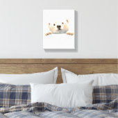 Baby Polar Bear In the Snow Nursery art canvas (Insitu (Slaapkamer))