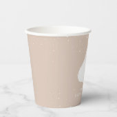 Baby Polar Beer Cub Pink Winter Baby shower Papieren Bekers (Voorkant)