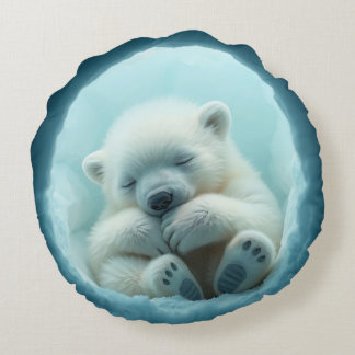 Baby Polar Beer Kussenkussen Rond Kussen
