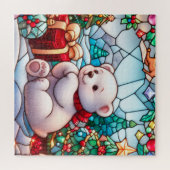 Baby Polar beer met kerst Legpuzzel (Horizontaal)