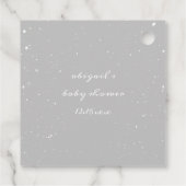 Baby Polar Beren welp wintergrijs Baby shower Bedankjes Labels (Achterkant)