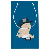 Baby politieagent Baby shower geschenktas Klein Cadeauzakje (Achterkant)