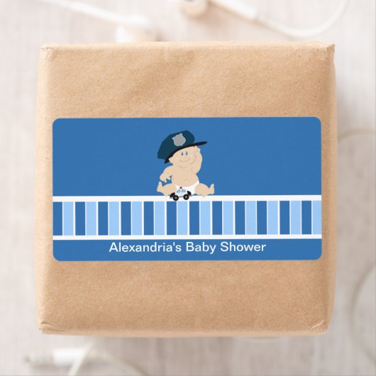 Baby Politieagent Waterfles sticker (Insitu)