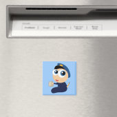 Baby Politieman Cartoon Magnet (Insitu (Vaatwasser))