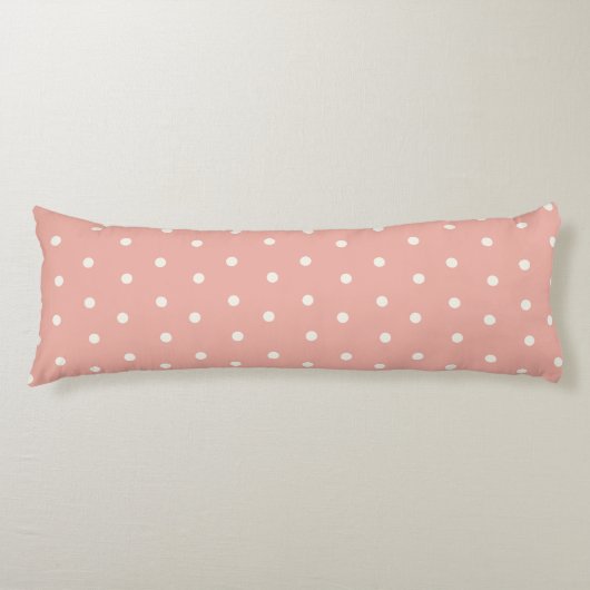 Baby polka dot patroon op roze achtergrond lichaamskussen (Voorkant)