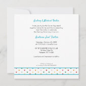 Baby Polka Dots Custom Photo Naming Ceremony Aankondiging (Achterkant)