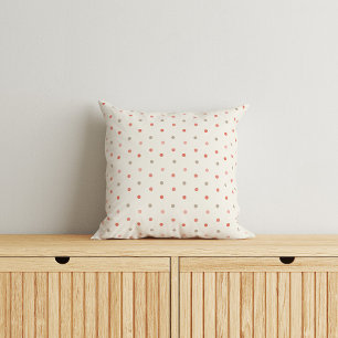Baby polka stippenpatroon in warme tinten kussen
