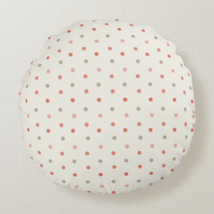 Baby polka stippenpatroon in warme tinten rond kussen