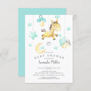 Baby Pony Mobiel neutraal Baby shower Kaart