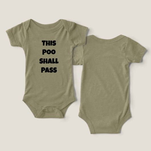 Baby Poo Onsie (Ontwerp Voorkant & Achterkant)