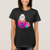 Baby Poodle Hatching From Easter Egg Easter Day T-shirt (Voorkant)