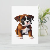 Baby pop Boxer wacht op behandeling Kaart (Staand voorkant)