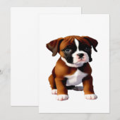 Baby pop Boxer wacht op behandeling Kaart (Voorkant / Achterkant)