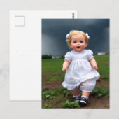 Baby-pop loopt van Storm Briefkaart (Voorkant / Achterkant)