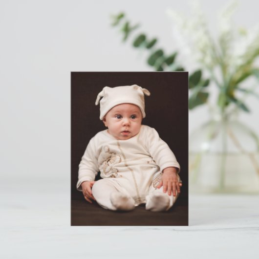 Baby portret briefkaart (Staand voorkant)