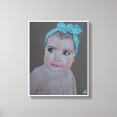Baby Portret schilderij van Alfred Fox Canvas Afdruk (Voorkant)
