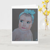 Baby Portret schilderij van Alfred Fox Kaart (Gele Bloem)