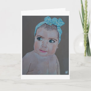 Baby Portret schilderij van Alfred Fox Kaart