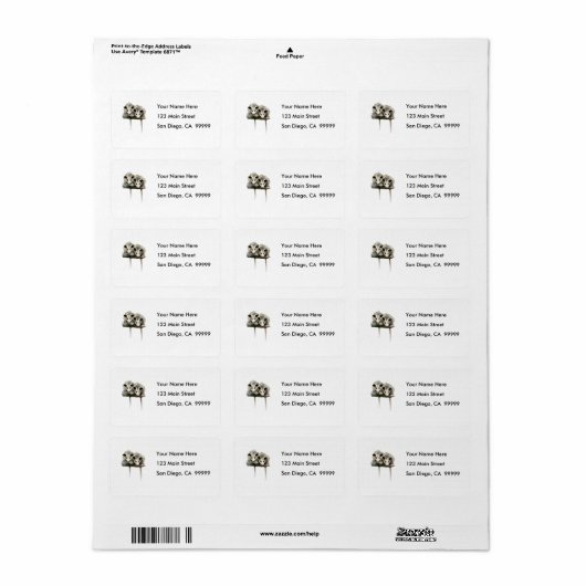 Baby Possum Pals Etiket (Full Sheet)