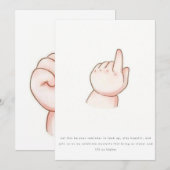 Baby-poster Bedankkaart (Voorkant / Achterkant)