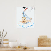 Baby Poster verfvun Jouw tekst (Keuken)