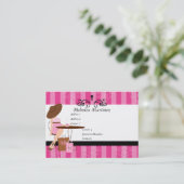 Baby Powder Roze Visitekaartje (Staand voorkant)