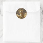 Baby prairiehond eet, Arizona Ronde Sticker (Tas)